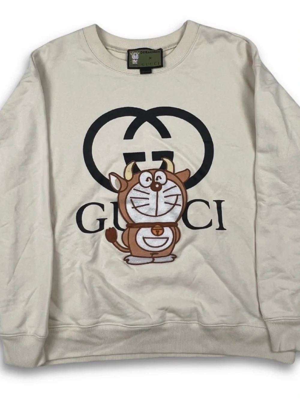 Gucci x Doraemon Graphic Sweatshirt Cream Size M Men Crewneck